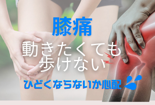 膝痛によって歩けない事への心配
