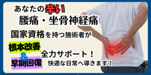 腰痛を国家資格者が施術改善へ導く東広島鍼灸整骨院の施術について