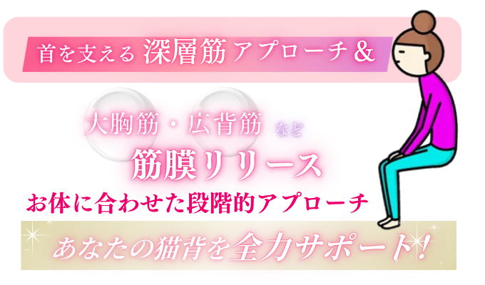 猫背の手技の特徴